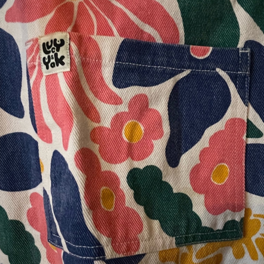Lucy and Yak limited edition floral Easton dungarees (long)